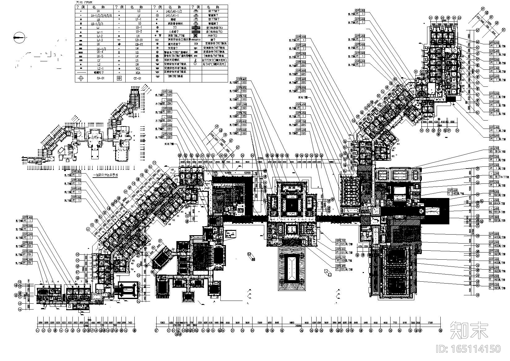 [西安]凯悦酒店装修施工图+效果图+官方摄影cad施工图下载【ID:165114150】
