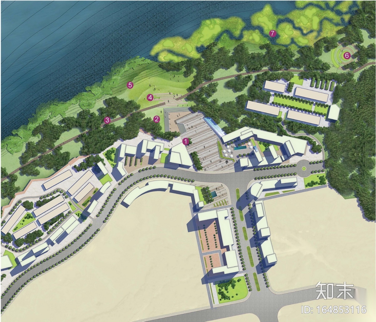 [重庆]城市沿江道路景观生态规划设计方案cad施工图下载【ID:164853116】