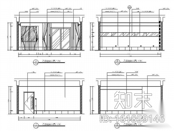 小足浴包间装修图cad施工图下载【ID:161859146】