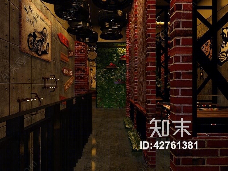 欧式古典酒店玄关过道3D模型下载【ID:42761381】