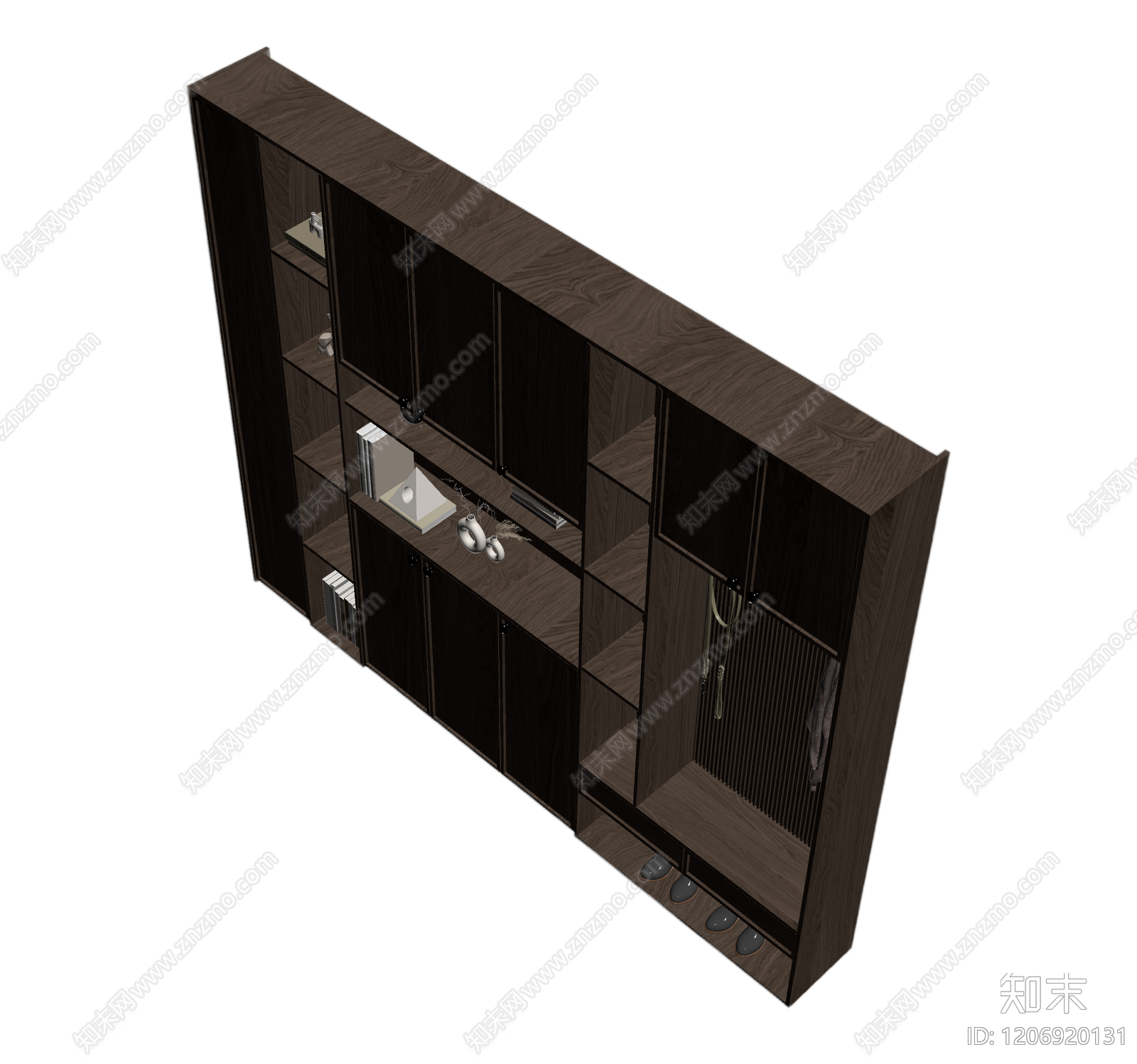 玄关柜组合体3D模型下载【ID:1206920131】
