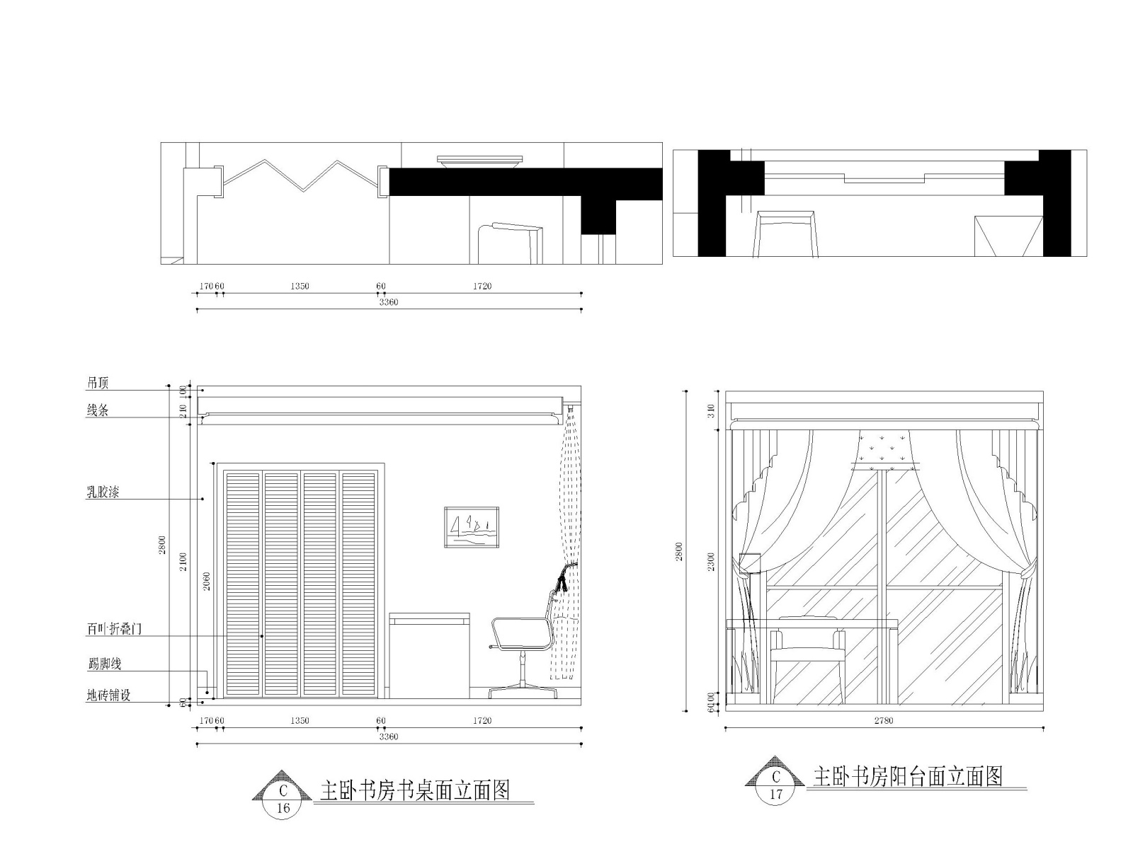 苏州130平现代简约风格三居室装修图纸施工图下载【ID:160079134】