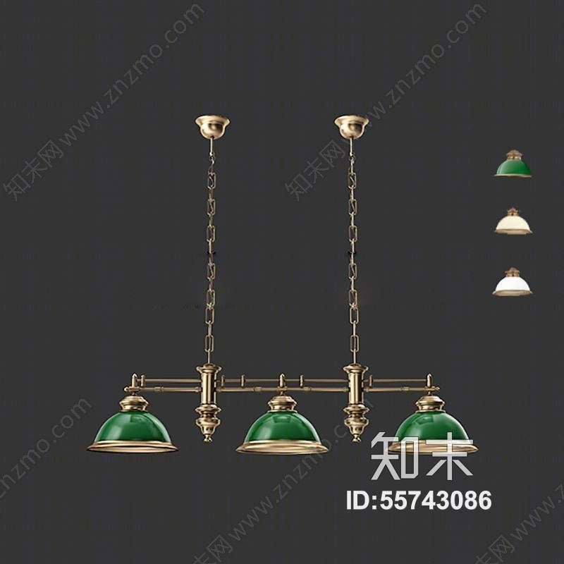 欧式金属吊灯3D模型下载【ID:55743086】