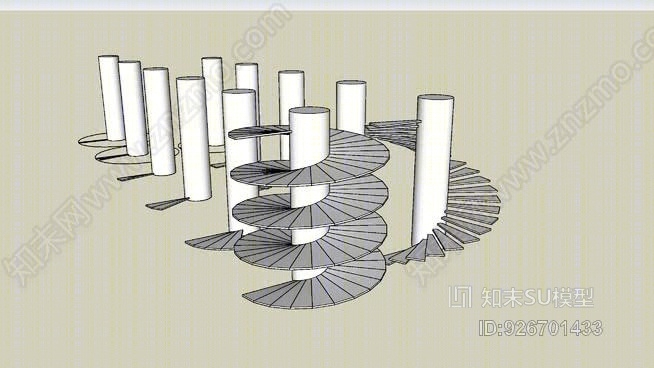 螺旋线SU模型下载【ID:926701433】
