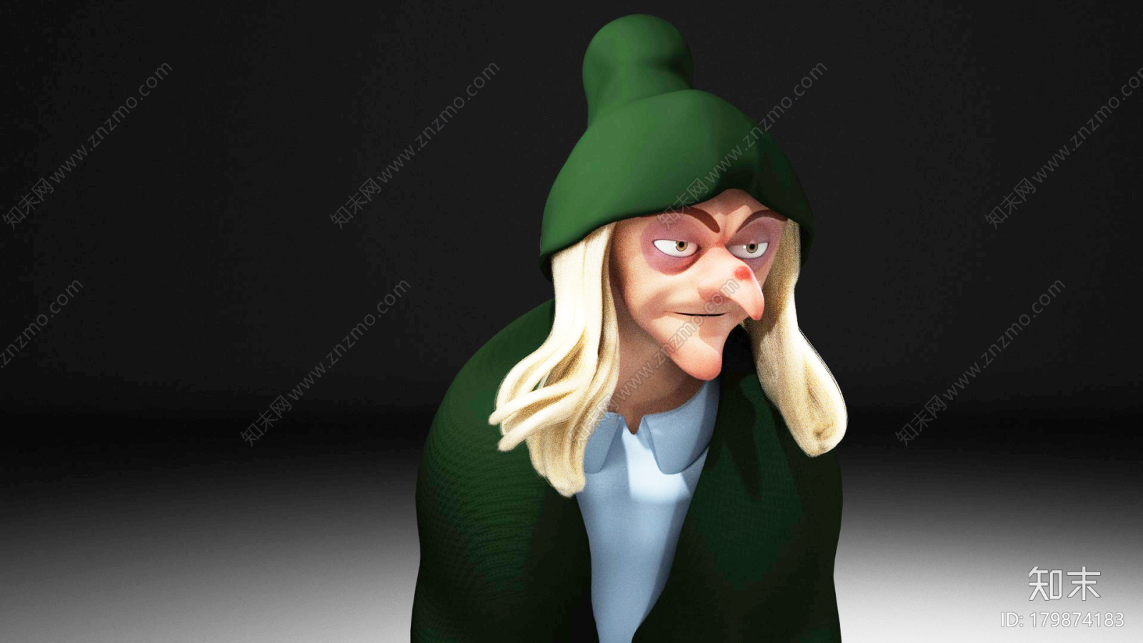 卡通巫师巫婆CG模型下载【ID:179874183】