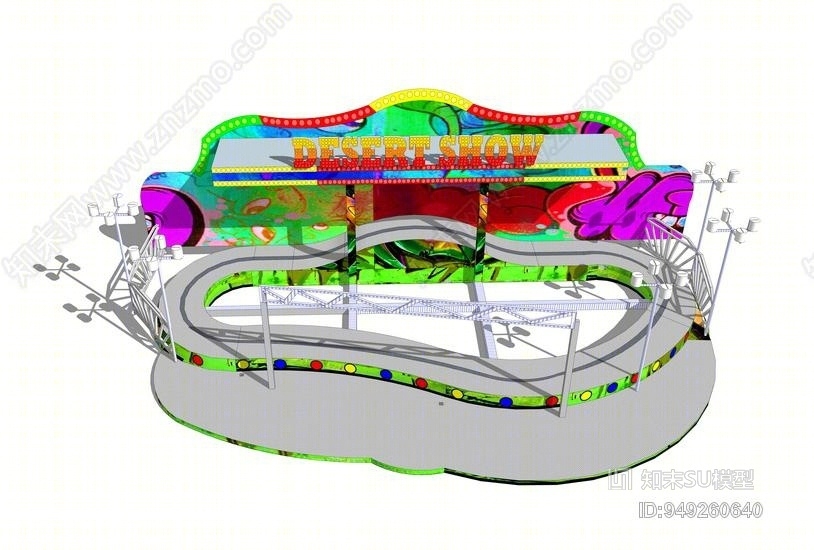 儿童游乐设施SU模型下载【ID:949260640】