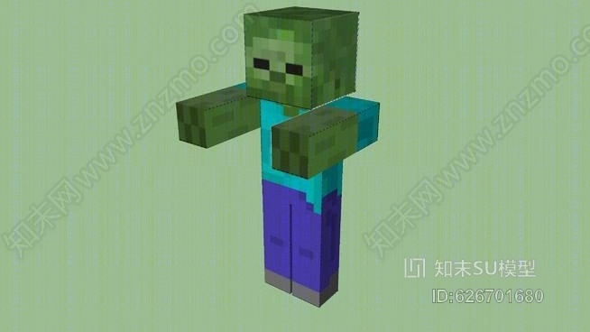 僵尸MinecraftSU模型下载【ID:626701680】