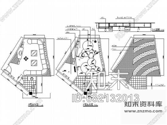 施工图经典豪华夜总会包房装修图cad施工图下载【ID:632132013】