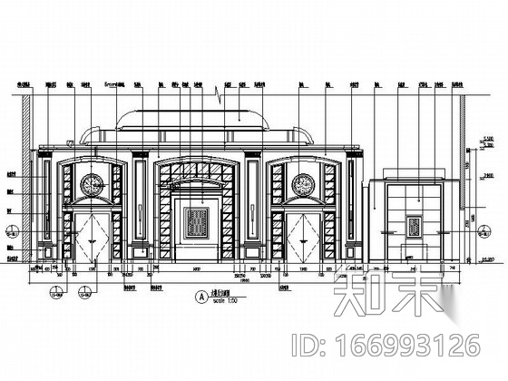 [深圳]新古典主义风格酒店装修施工图（含实景...cad施工图下载【ID:166993126】