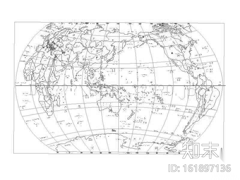 世界地图cad施工图下载【ID:161897136】