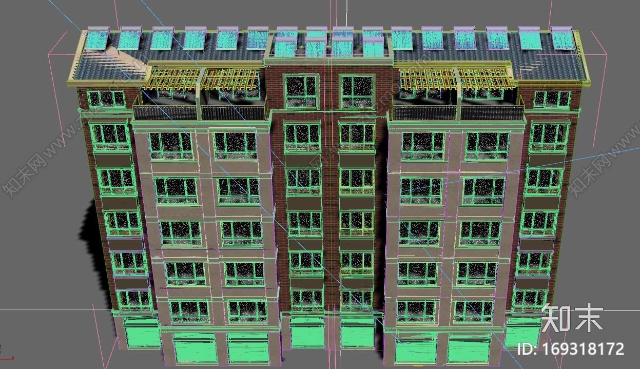 建筑模型住宅单体CG模型下载【ID:169318172】