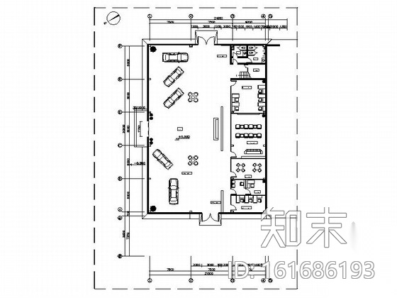 [沈阳]世界专业汽车生产商之一4S店展厅设计施工图（含水...施工图下载【ID:161686193】