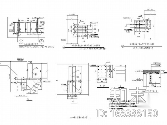 楼栋之间连廊钢结构施工图cad施工图下载【ID:168338150】