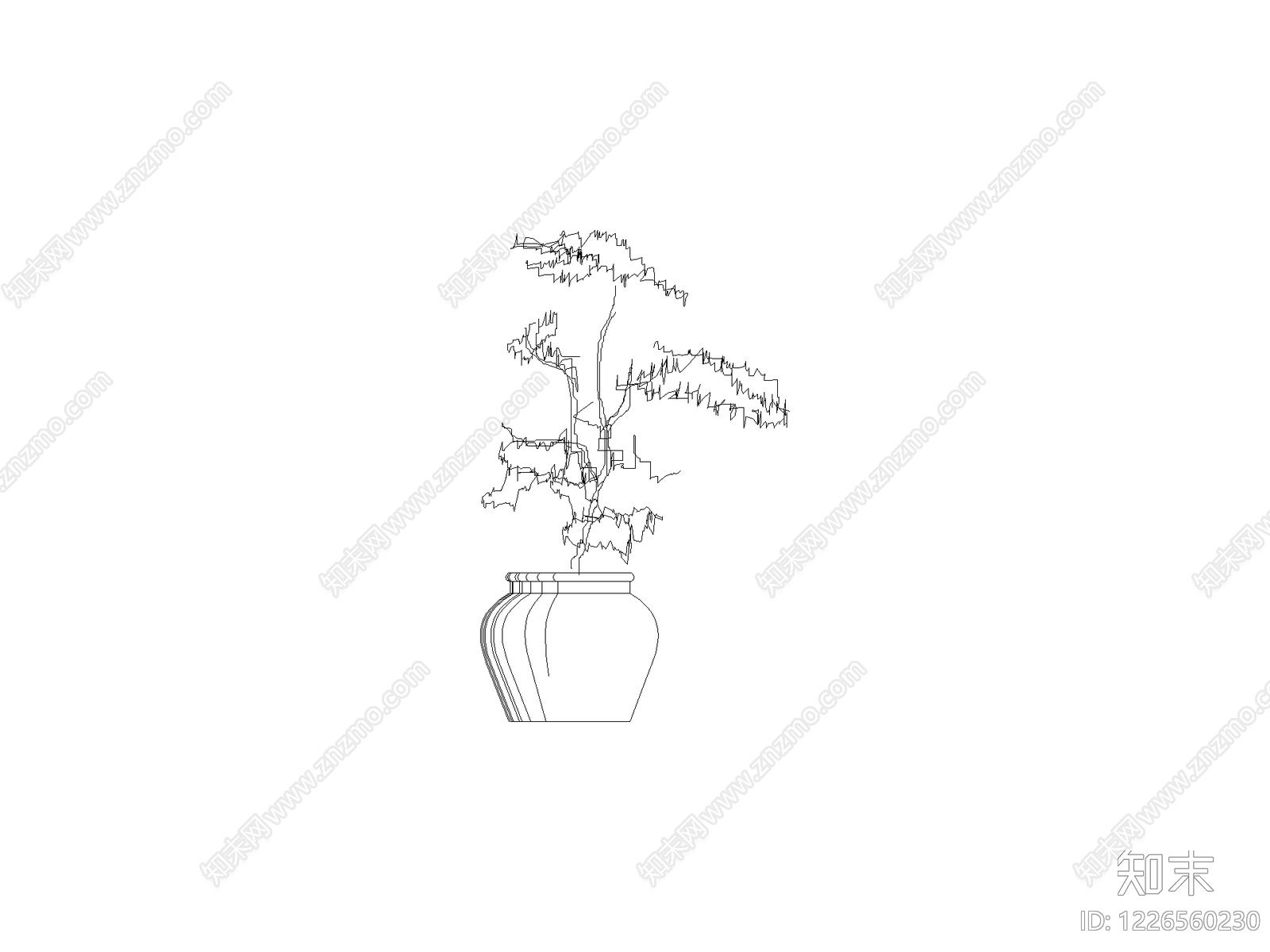 现代绿植CAD图纸