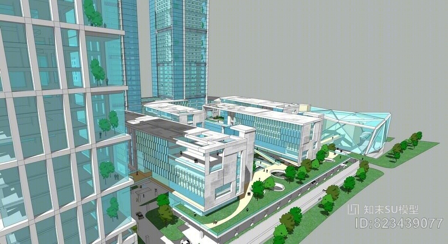 高新技术产业园SU模型下载【ID:823439077】
