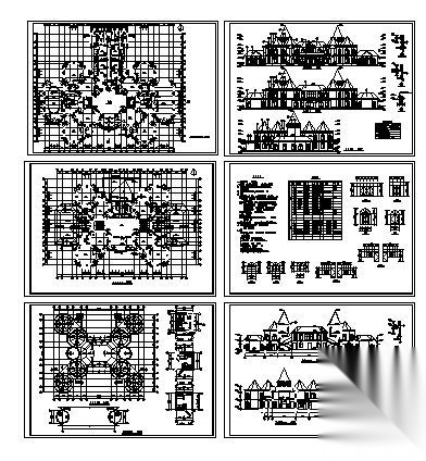 某二层欧式幼儿圆建筑方案图cad施工图下载【ID:151567181】