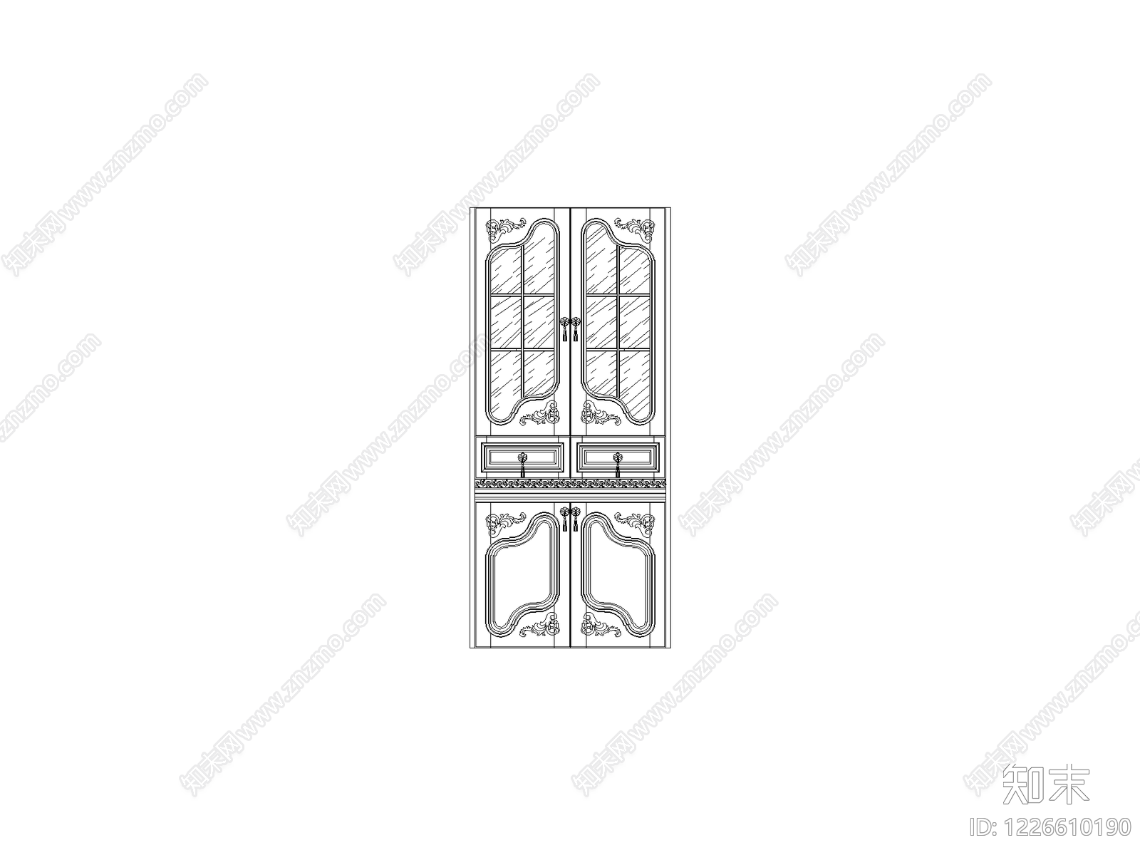 柜子cad施工图下载【ID:1226610190】
