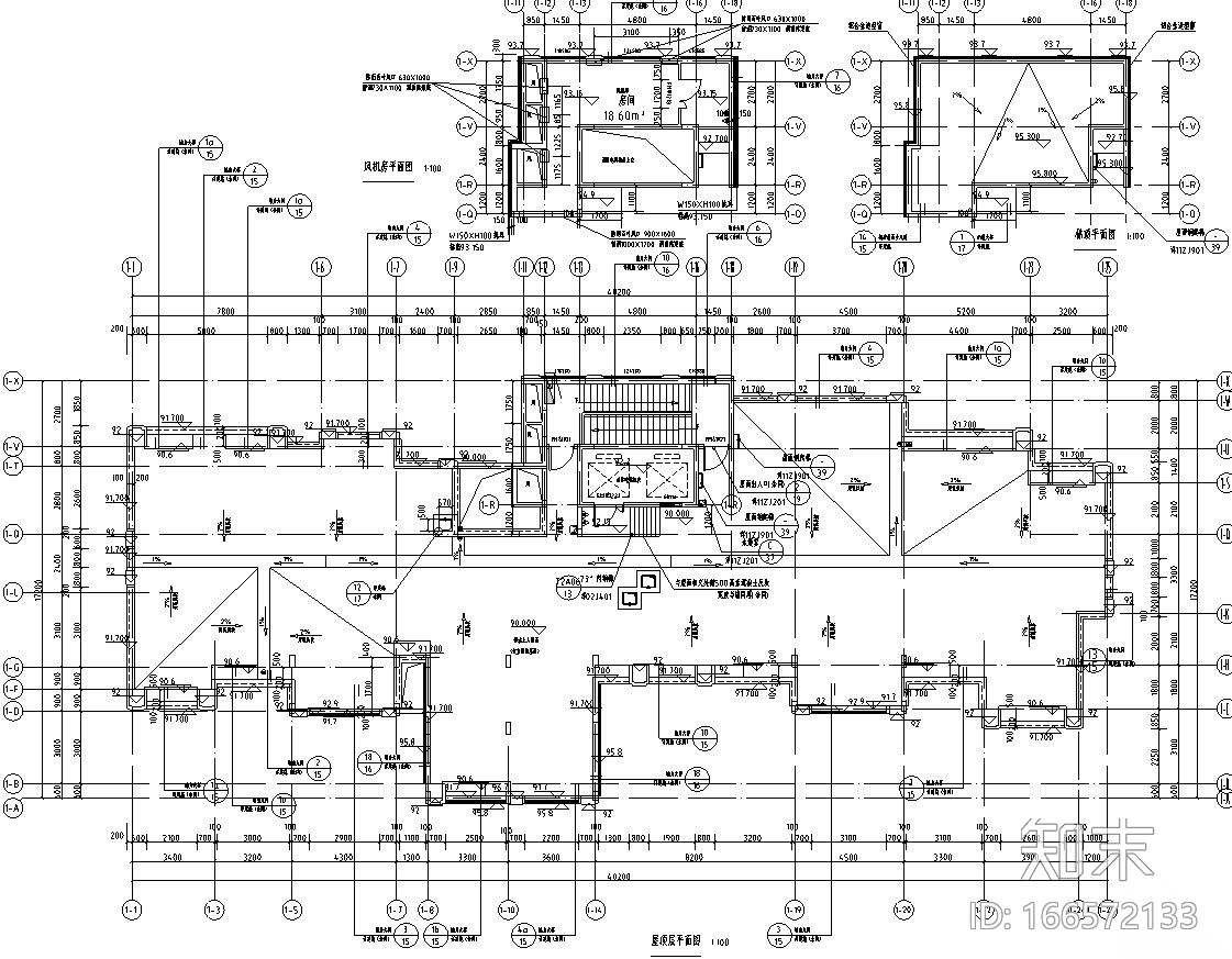 广菲克住宅小区建筑施工图（1栋）cad施工图下载【ID:166572133】