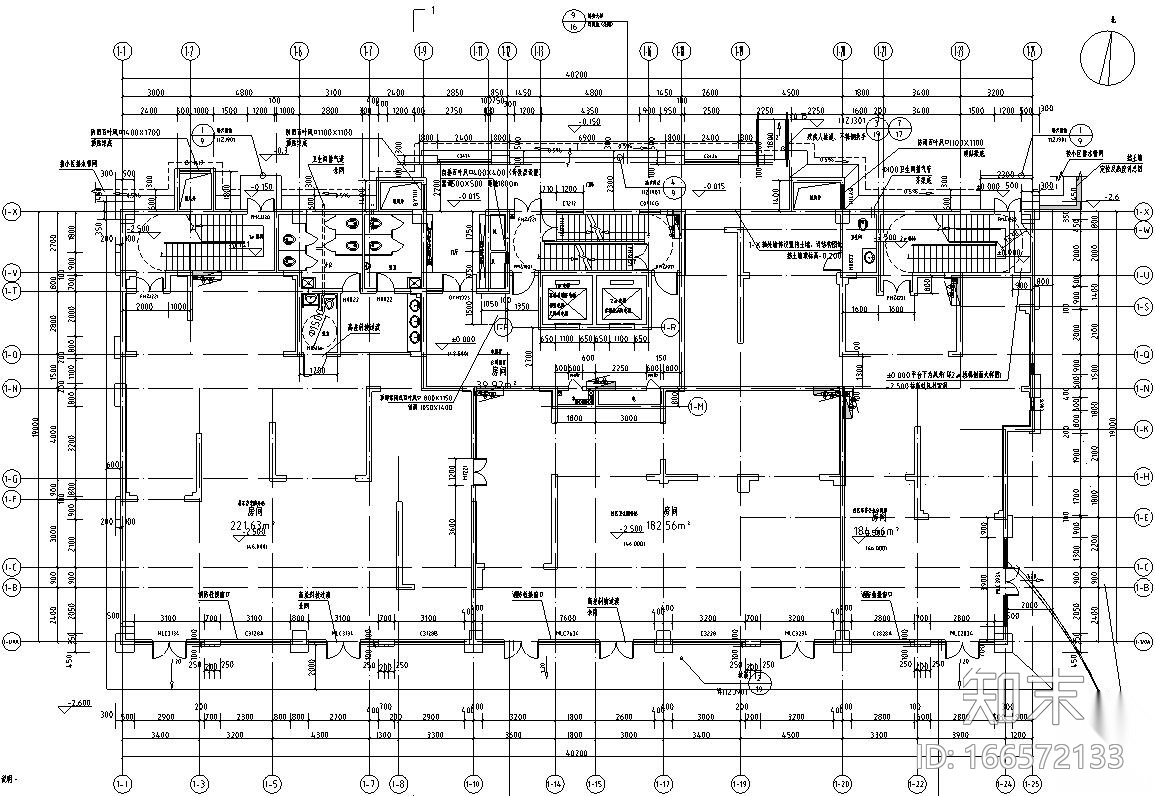 广菲克住宅小区建筑施工图（1栋）cad施工图下载【ID:166572133】