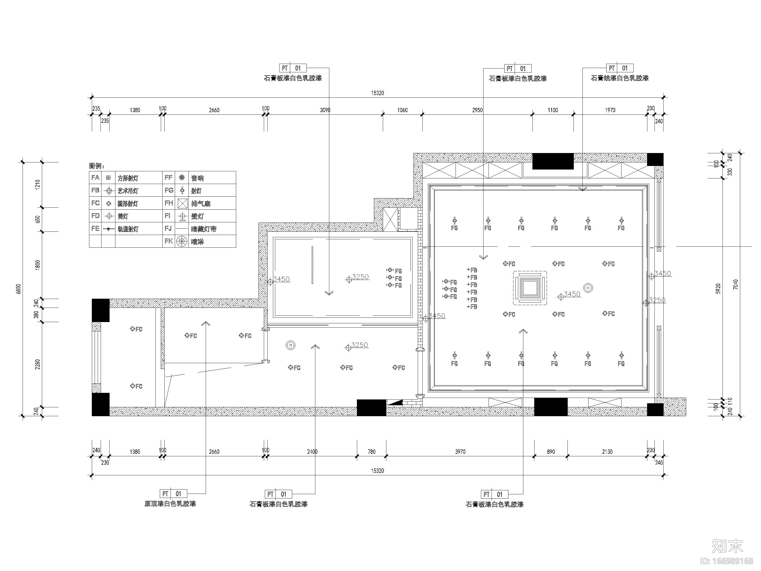 [江苏]昆山146㎡美容院SPA店铺设计施工图cad施工图下载【ID:166989168】