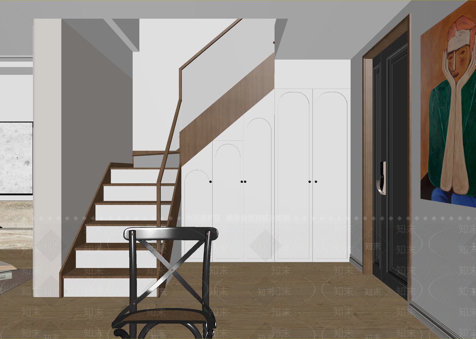 美式玄关3D模型下载【ID:1215178137】