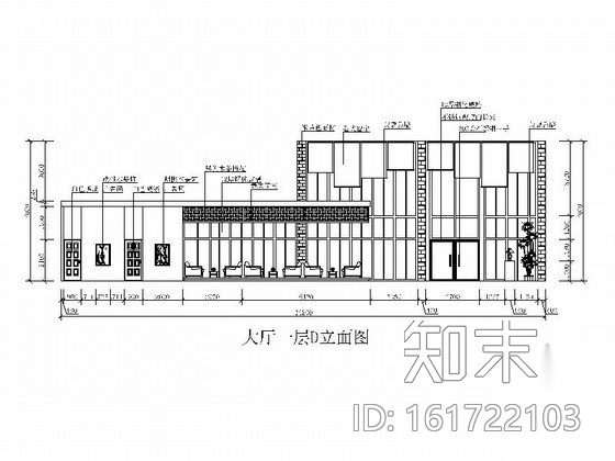 简洁精雅售楼部全套室内装修图（含效果）cad施工图下载【ID:161722103】
