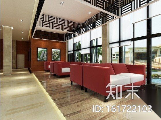 简洁精雅售楼部全套室内装修图（含效果）cad施工图下载【ID:161722103】