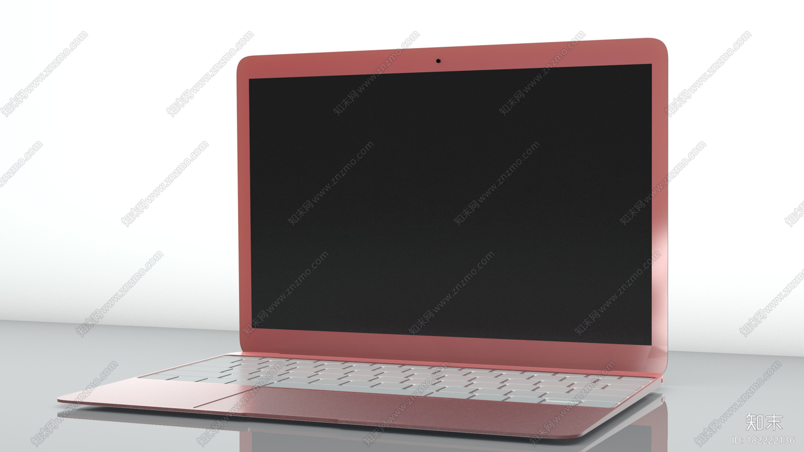 超薄玫瑰笔记本电脑CG模型下载【ID:182222136】