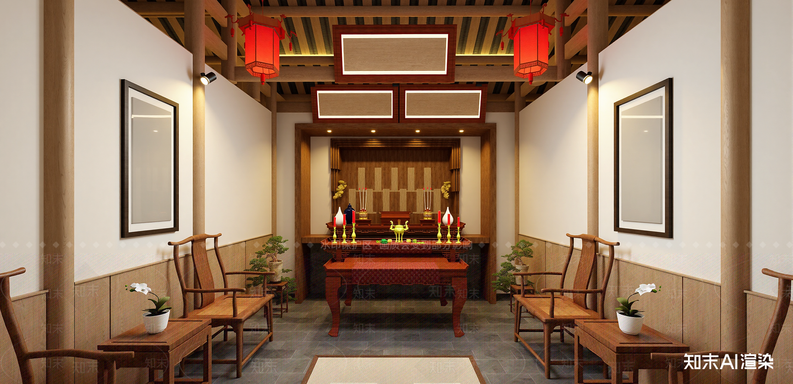 中式祠堂SU模型下载【ID:1216067337】