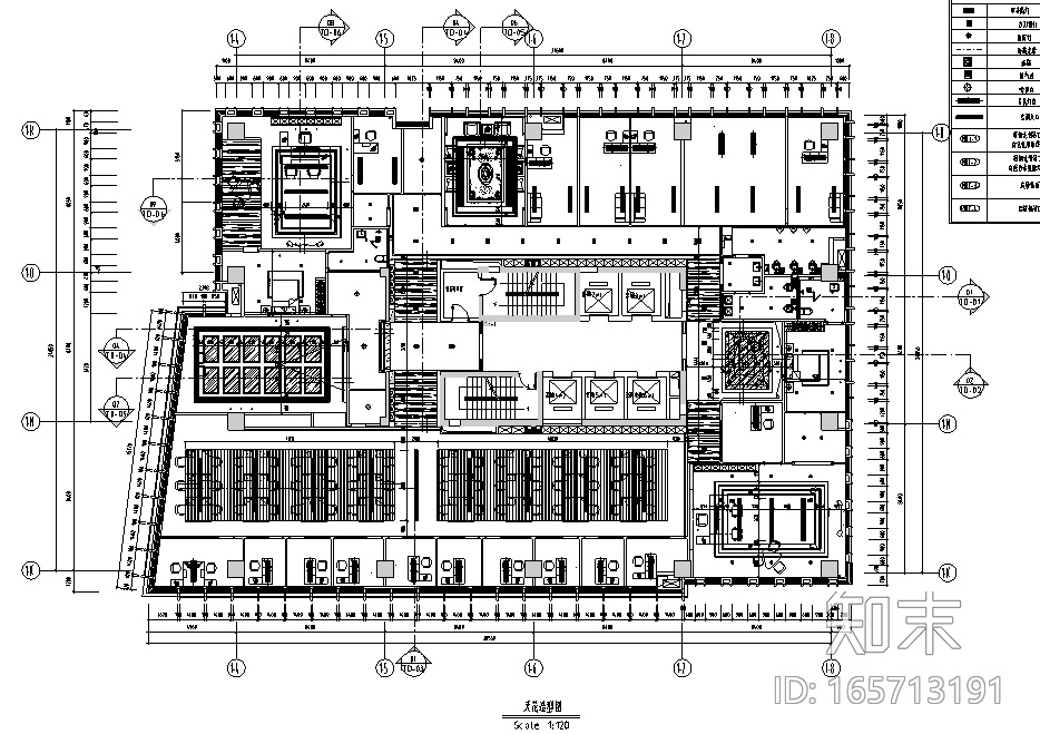 现代风格办公空间设计施工图（附效果图+材料表）施工图下载【ID:165713191】