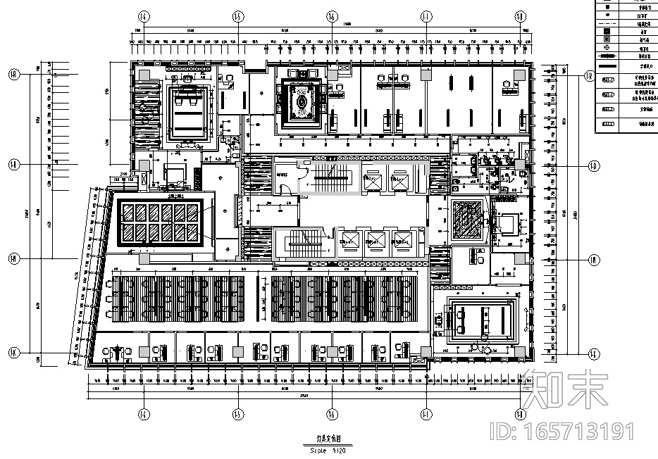 现代风格办公空间设计施工图（附效果图+材料表）施工图下载【ID:165713191】