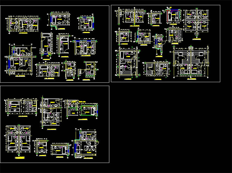 卫生间cad大样图集施工图下载【ID:149750197】