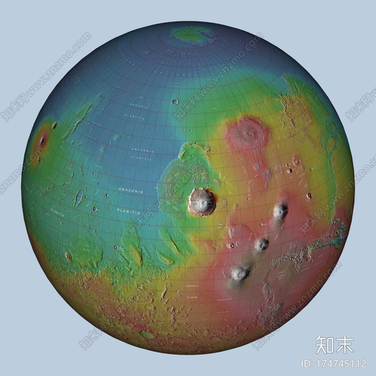 火星3D地球1CG模型下载【ID:174745112】