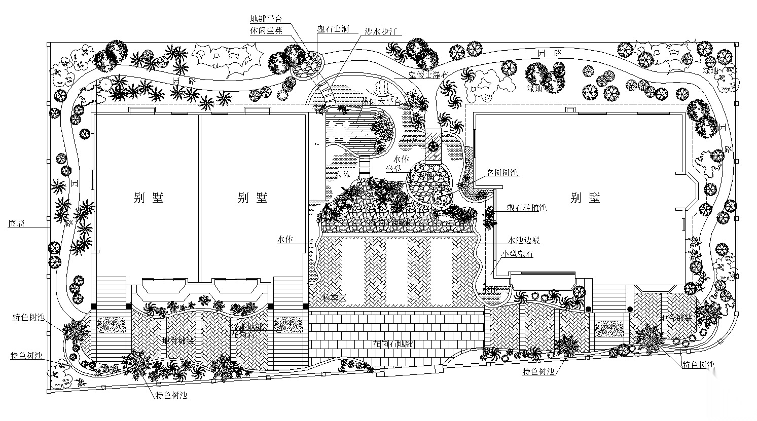 13套别墅景观方案设计cad图纸cad施工图下载【ID:160688167】