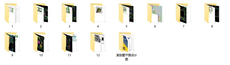 13套别墅景观方案设计cad图纸cad施工图下载【ID:160688167】