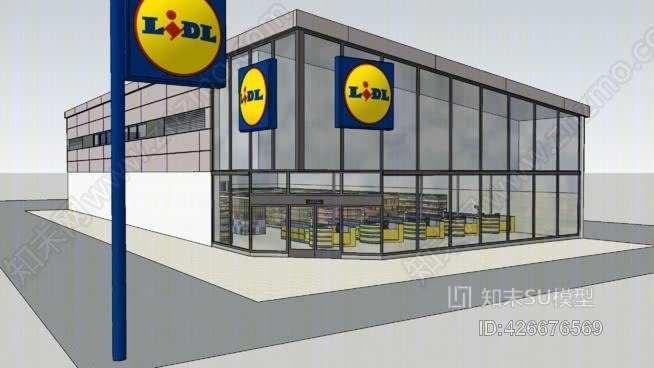 LIDL超市-新式SU模型下载【ID:426676569】