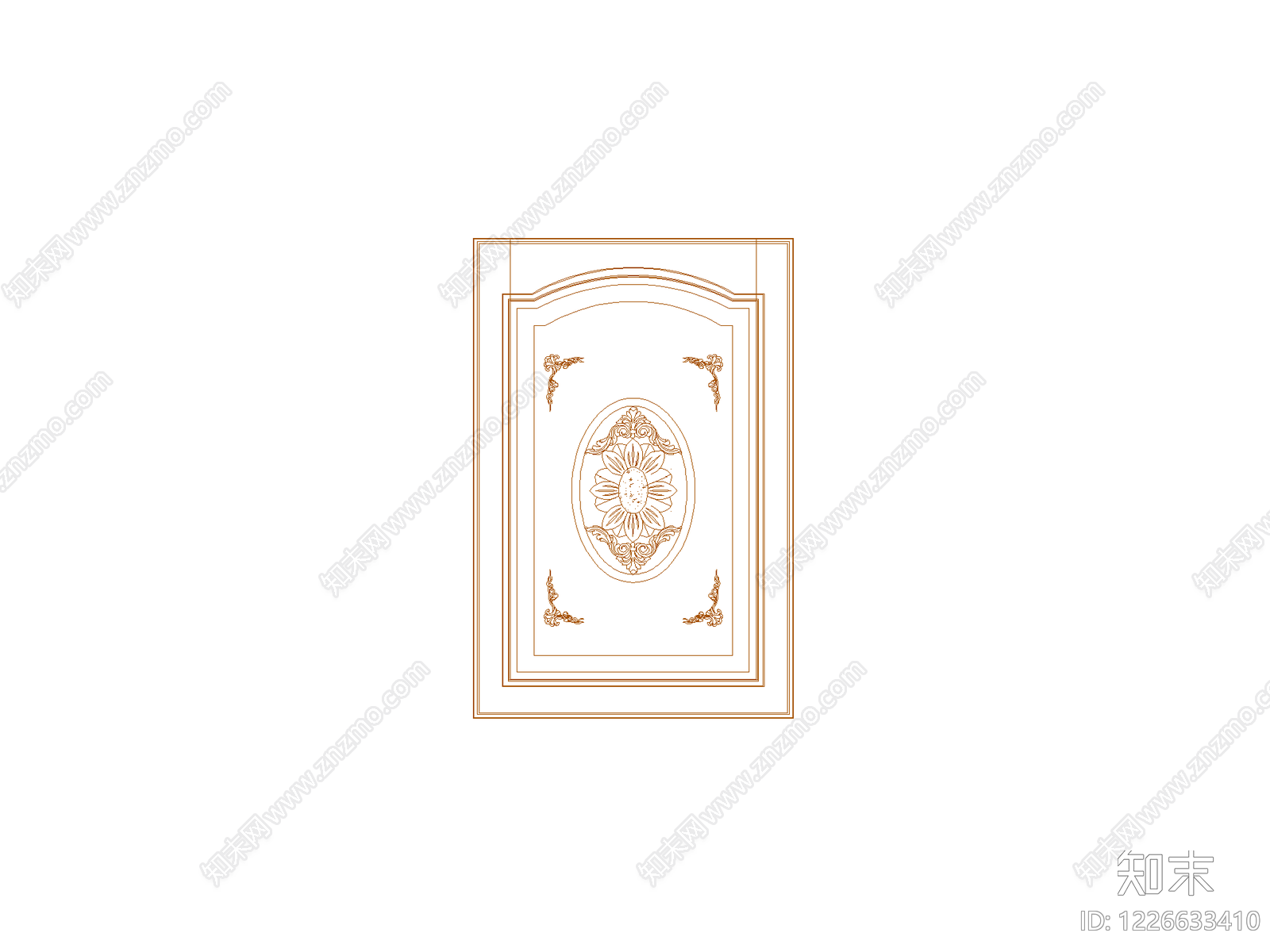 欧式柜门CAD图纸