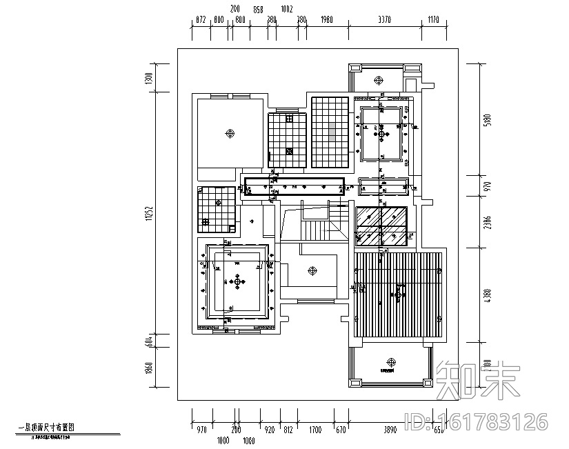 简约主义风格三居室别墅设计施工图（附效果图）cad施工图下载【ID:161783126】