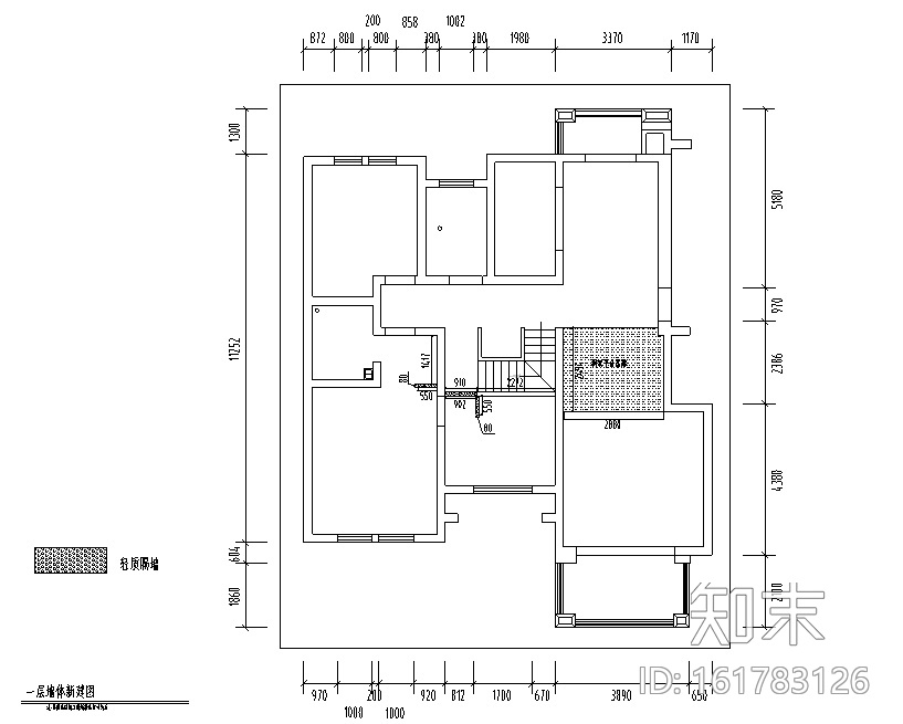 简约主义风格三居室别墅设计施工图（附效果图）cad施工图下载【ID:161783126】