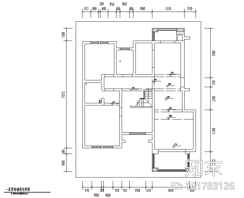 简约主义风格三居室别墅设计施工图（附效果图）cad施工图下载【ID:161783126】