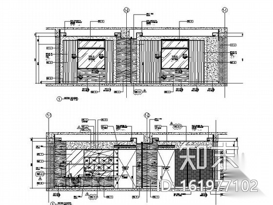 [西安]经典酒店行政套房室内施工图（含效果）cad施工图下载【ID:161977102】