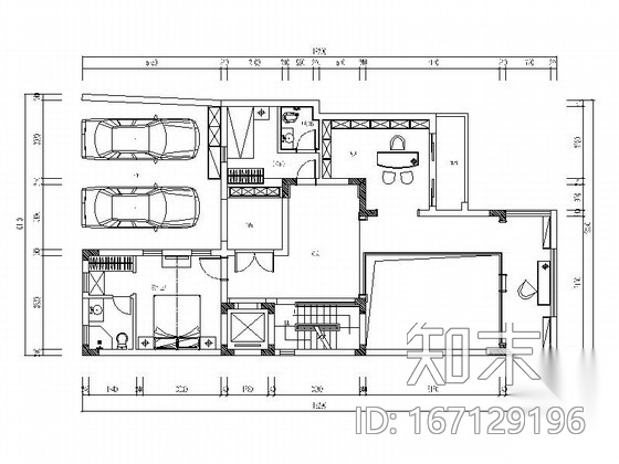 [重庆]现代化新城区三层欧式设计别墅装修图（含效果）cad施工图下载【ID:167129196】