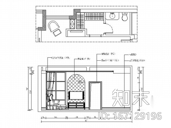 [重庆]现代化新城区三层欧式设计别墅装修图（含效果）cad施工图下载【ID:167129196】