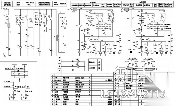 消防增压泵、喷淋泵二次回路控制原理图cad施工图下载【ID:167412113】