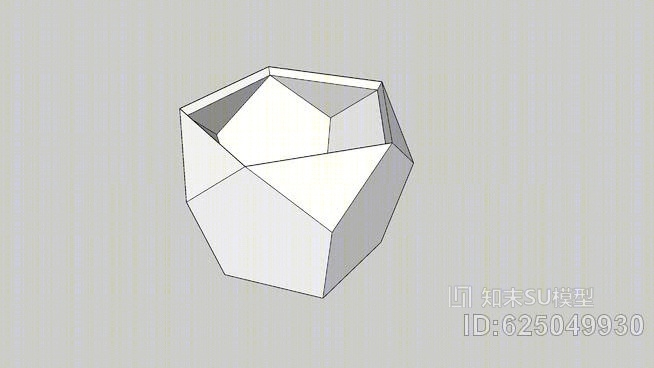 微小的五边形肉质保持器用于3D打印2.25“高xSU模型下载【ID:625049930】
