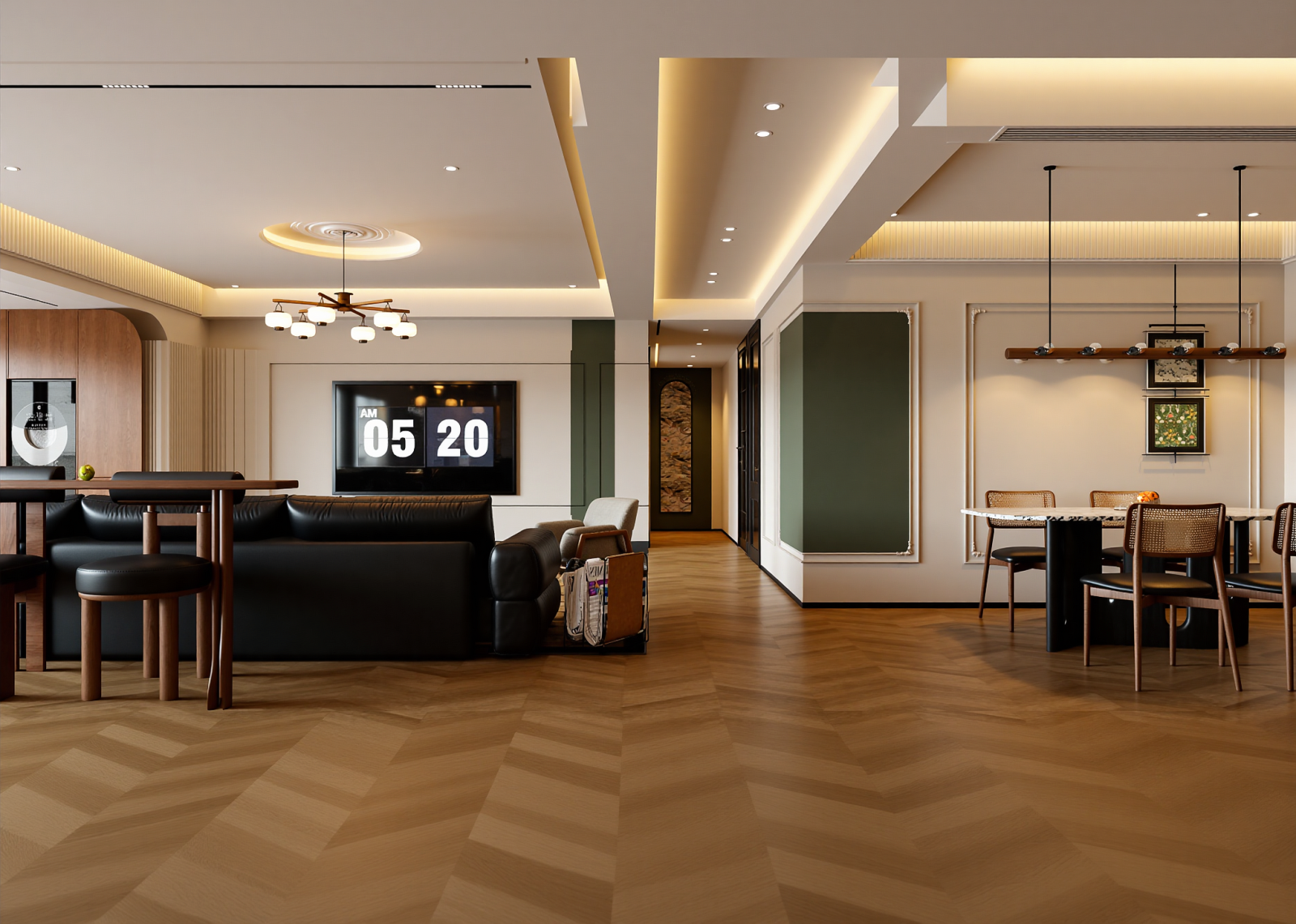 法式民宿大厅3D模型下载【ID:1214846200】