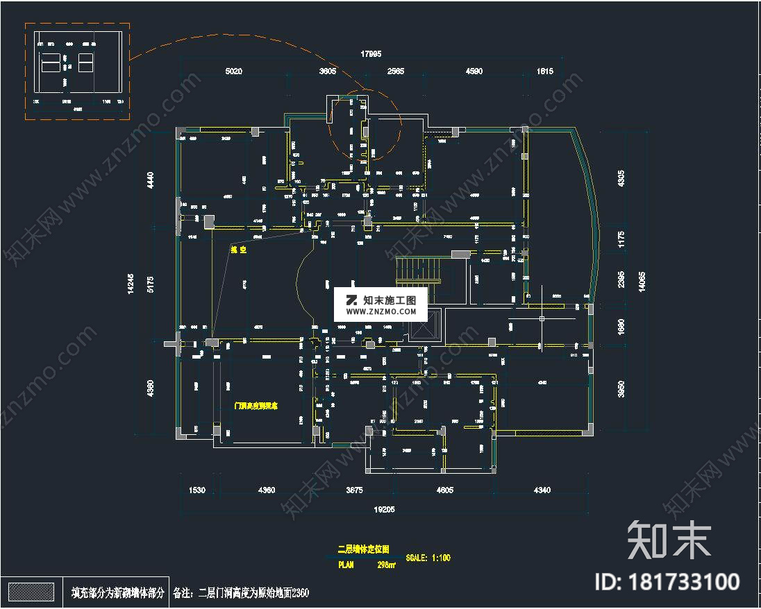 欧式别墅豪宅cad施工图下载【ID:181733100】