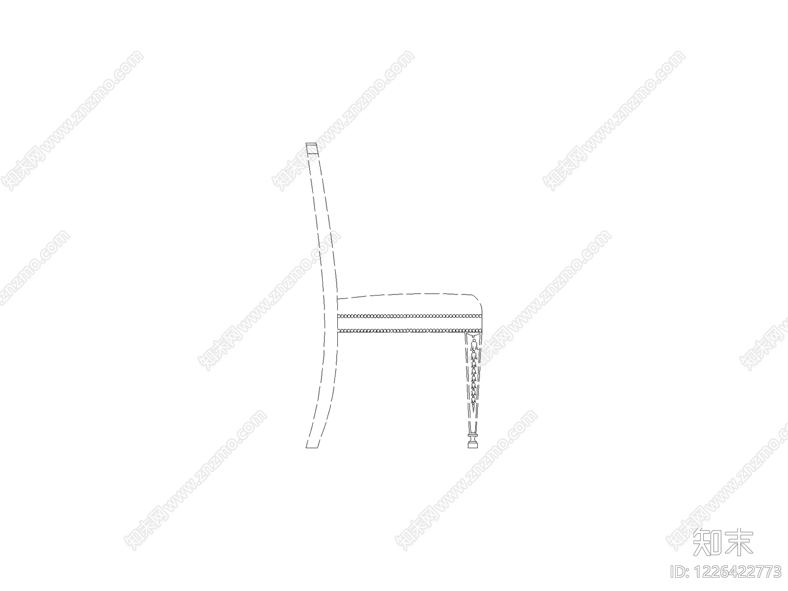 椅子cad施工图下载【ID:1226422773】