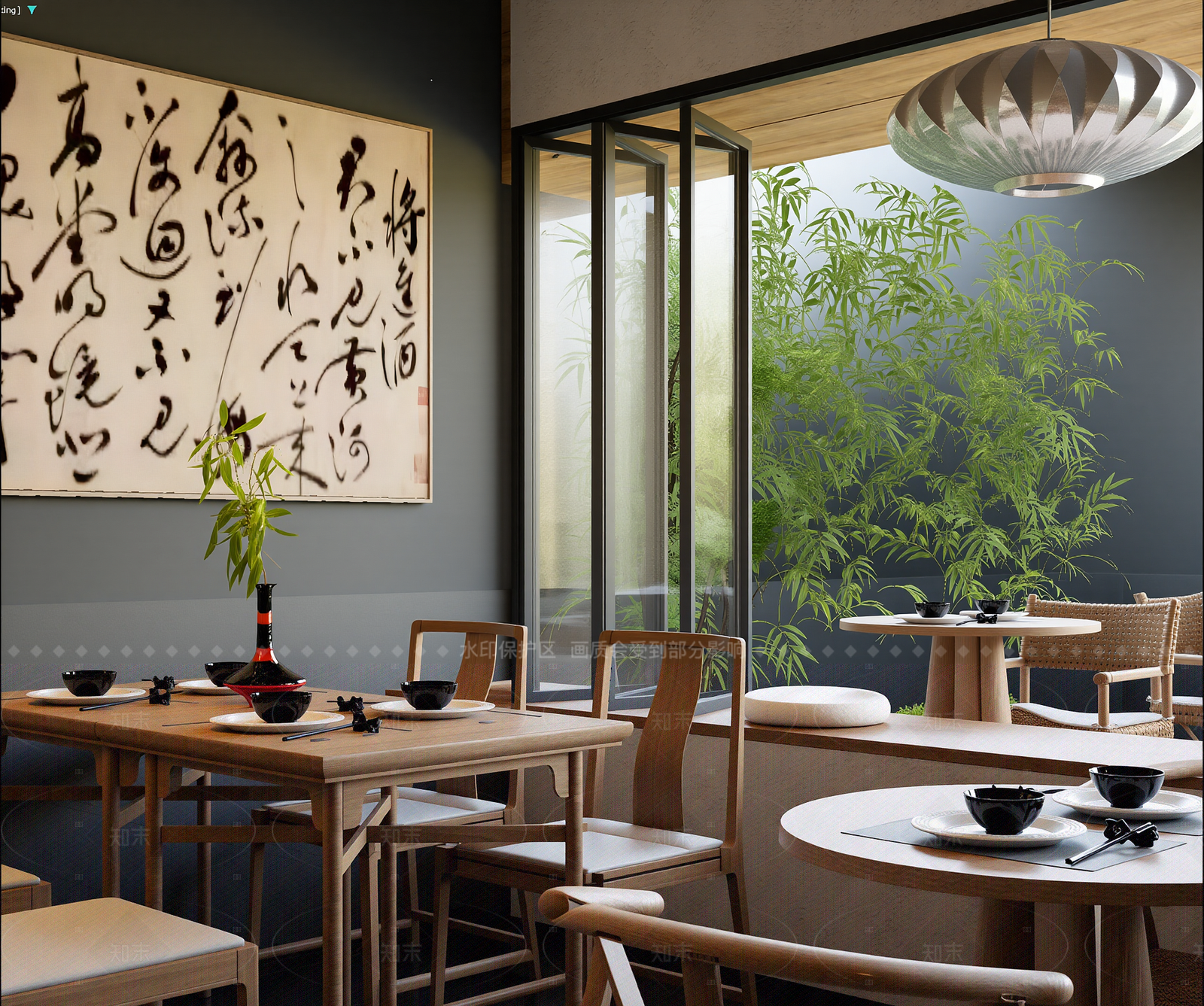 新中式日料店3D模型下载【ID:1214927069】