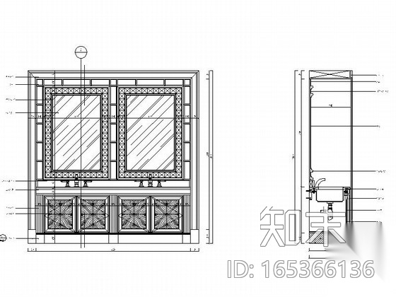 [浙江]简欧某售楼处展厅室内设计施工图（含效果）cad施工图下载【ID:165366136】